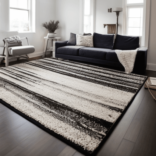 black and white farmhouse area rug