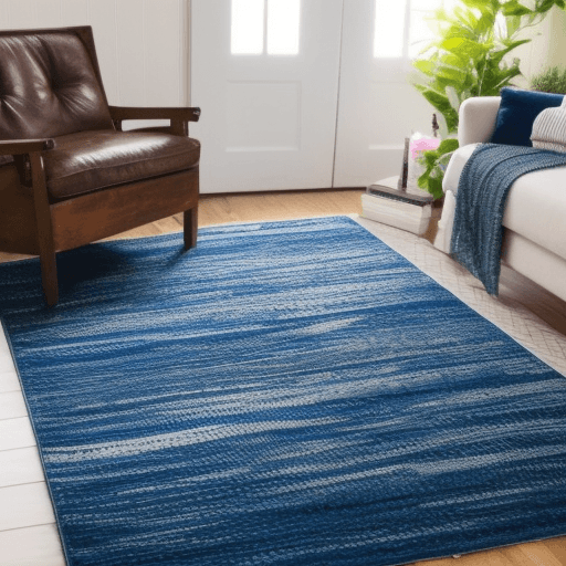 blue farmhouse rug