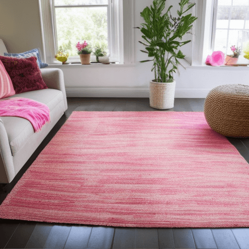 pink farmhouse rug