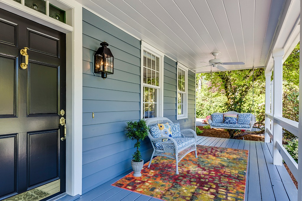 Unique Loom Jardin Collection Colorful, Vibrant, Abstract, Modern Area Rug, 5 ft 0 x 8 ft 0 Rectangular, Multi/Blue in Light Blue Patio