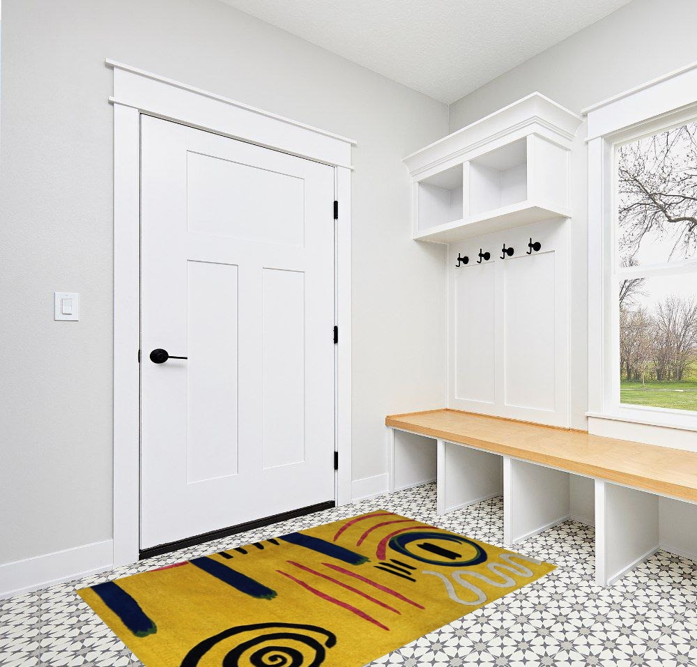 Rug ideas in White Modern Entryway