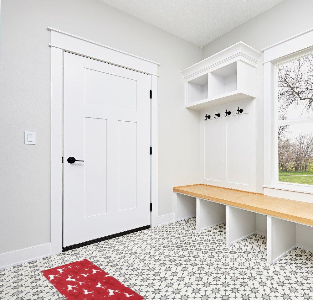 Rug ideas in White Modern Entryway