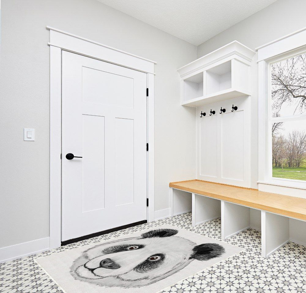 Rug ideas in White Modern Entryway