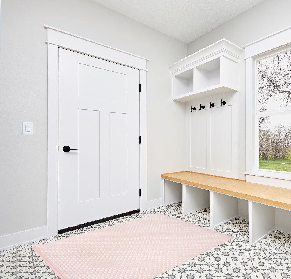 Rug ideas in White Modern Entryway