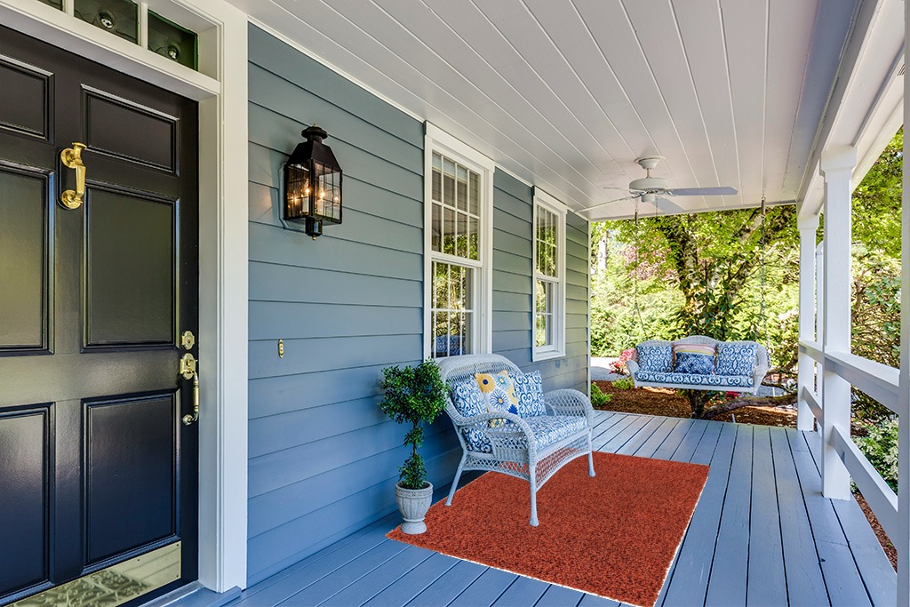 Rug ideas in Light Blue Patio