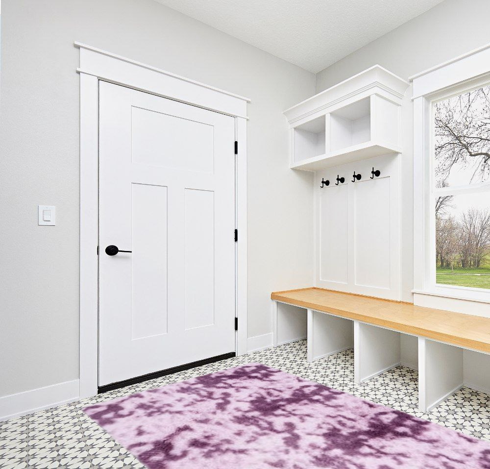 Rug ideas in White Modern Entryway