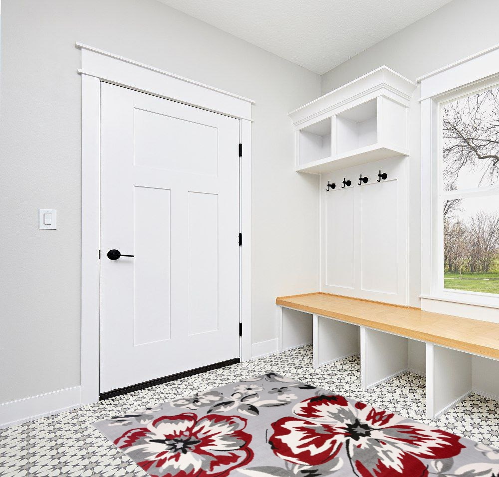 Rug ideas in White Modern Entryway