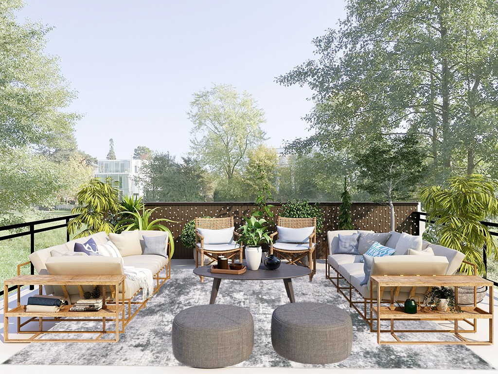 Rug ideas in Scandinavian Modern Patio