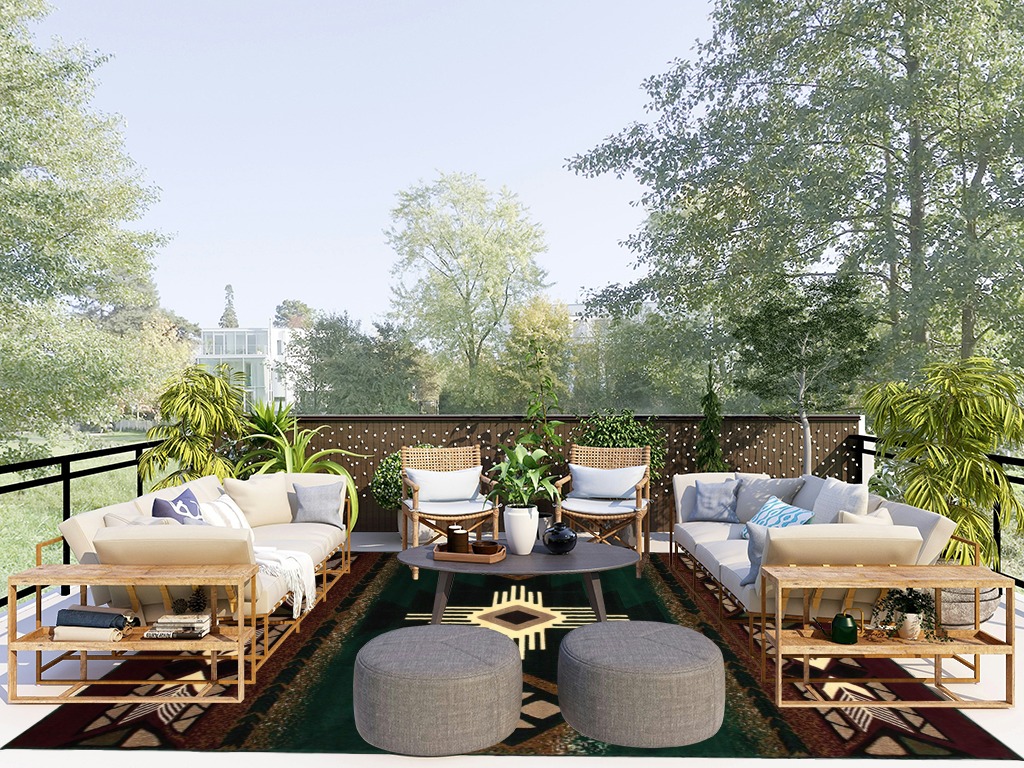 Rug ideas in Scandinavian Modern Patio