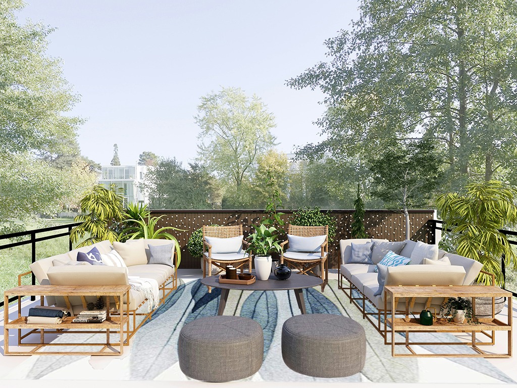 Rug ideas in Scandinavian Modern Patio