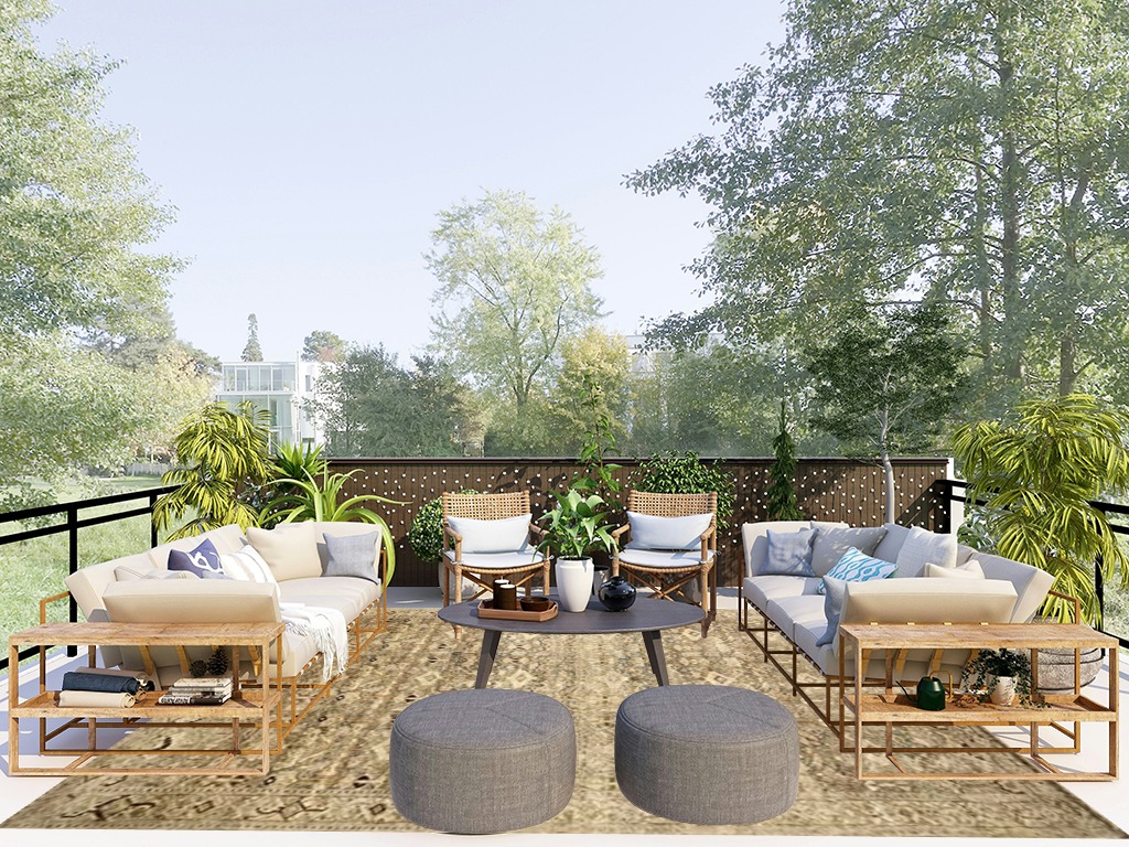 Rug ideas in Scandinavian Modern Patio