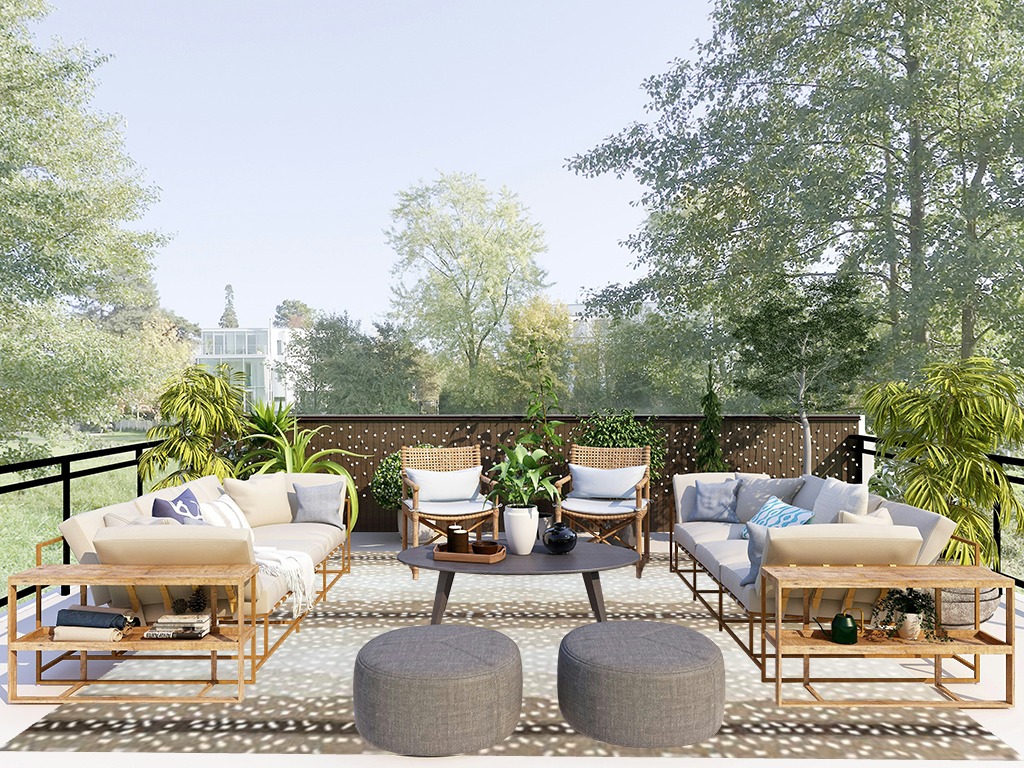 Rug ideas in Scandinavian Modern Patio