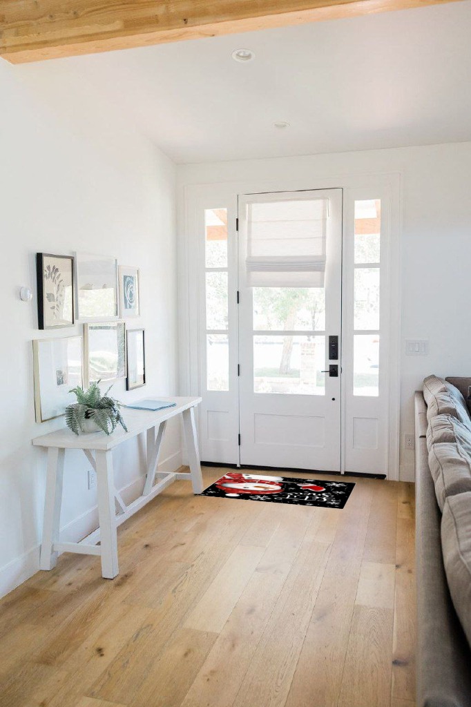 Rug ideas in White Scandinavian Entryway