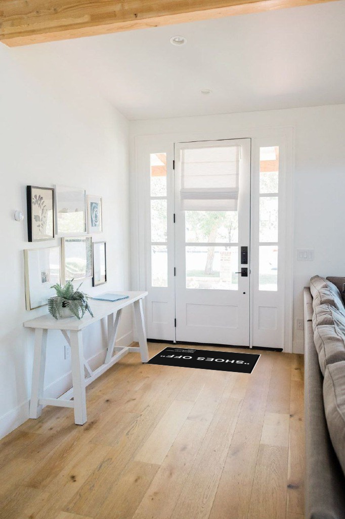 Rug ideas in White Scandinavian Entryway