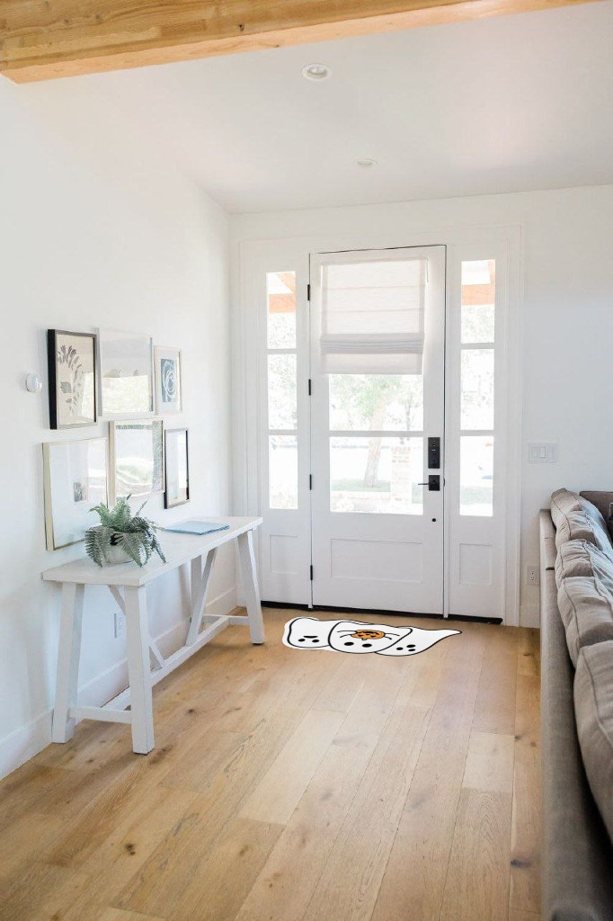 Rug ideas in White Scandinavian Entryway