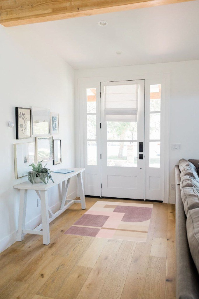 Rug ideas in White Scandinavian Entryway