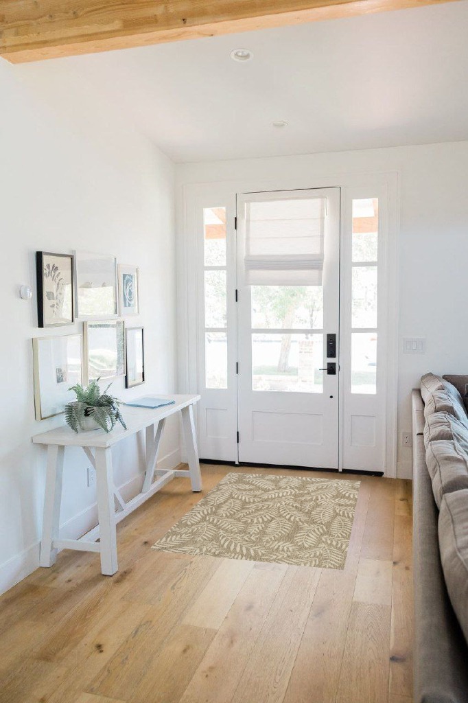 Rug ideas in White Scandinavian Entryway