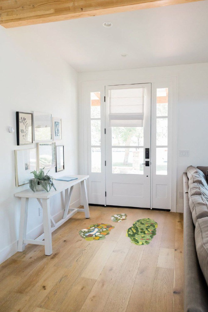 Rug ideas in White Scandinavian Entryway