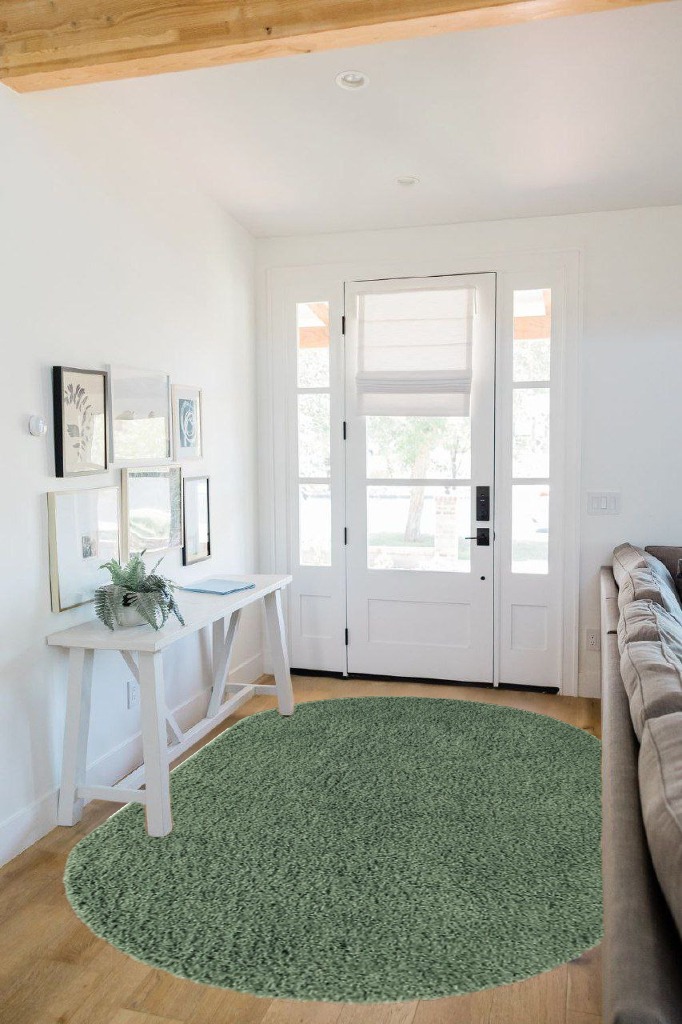 Rug ideas in White Scandinavian Entryway