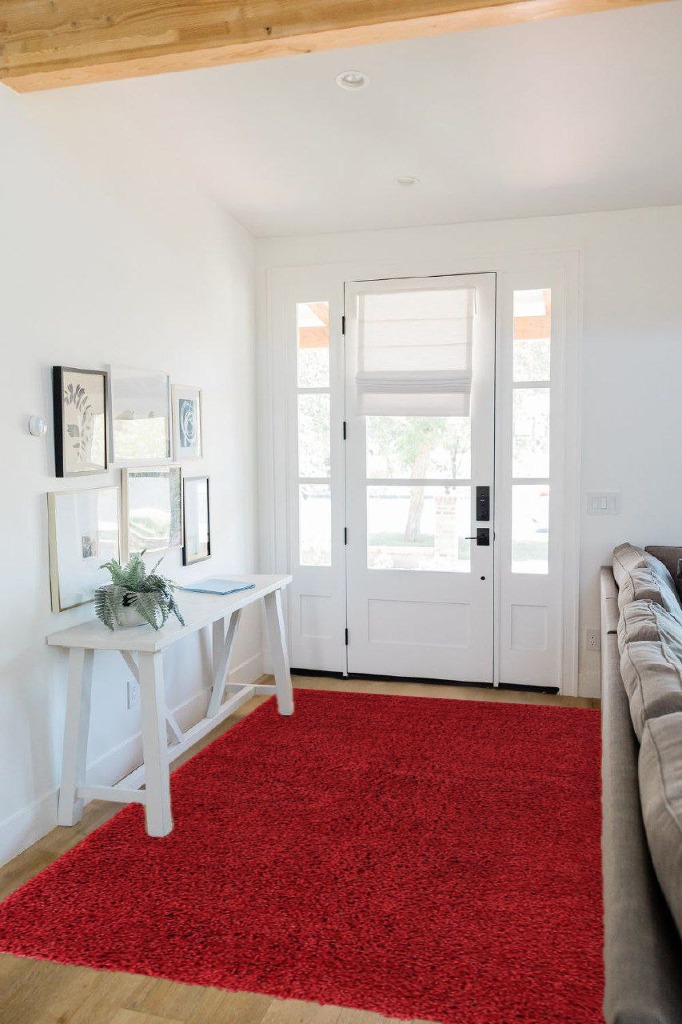 Rug ideas in White Scandinavian Entryway