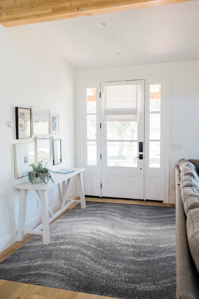 Rug ideas in White Scandinavian Entryway