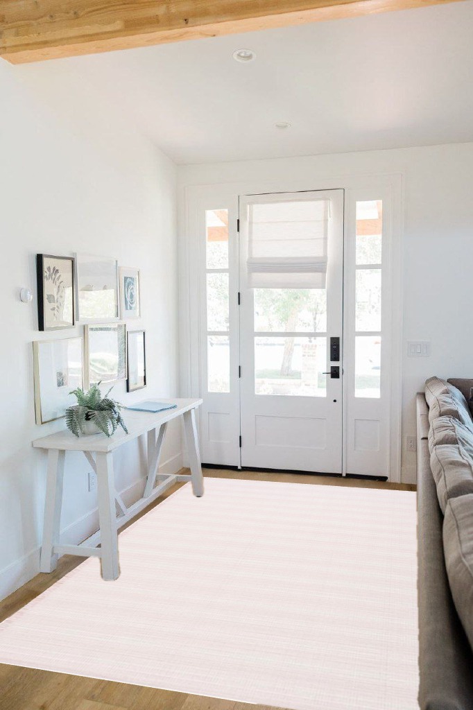 Rug ideas in White Scandinavian Entryway