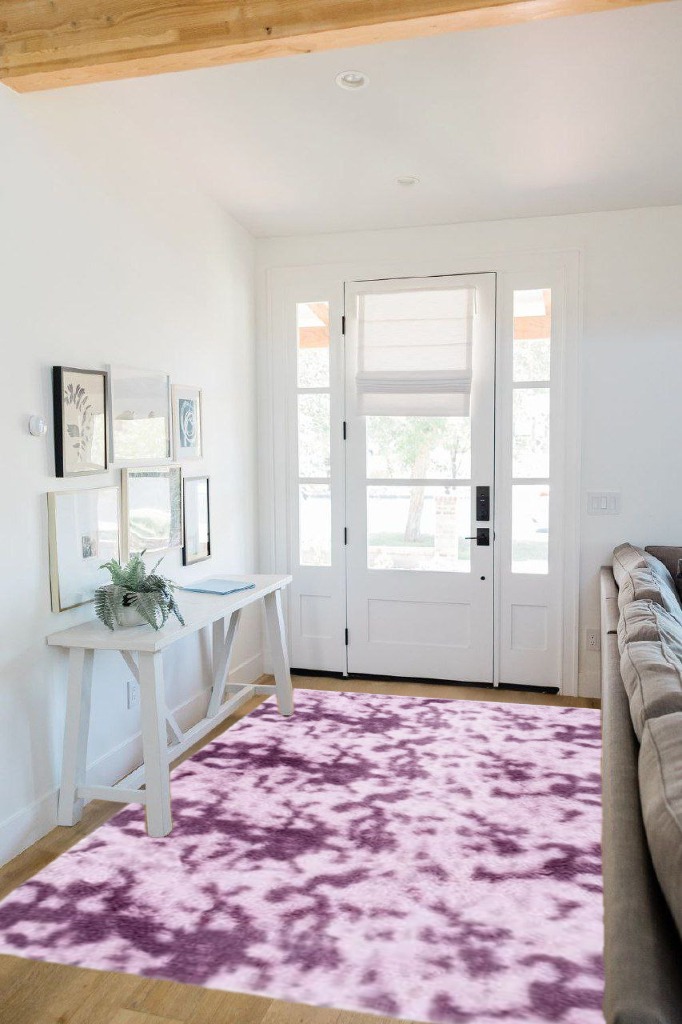 SAFAVIEH Rainbow Shag Collection Area Rug - 5' x 7'6", Purple, Slip Resistant, 1.6-inch Thick, Ideal for The Living Room, Bedroom, Dining Room (RBO100V-5) in White Scandinavian Entryway