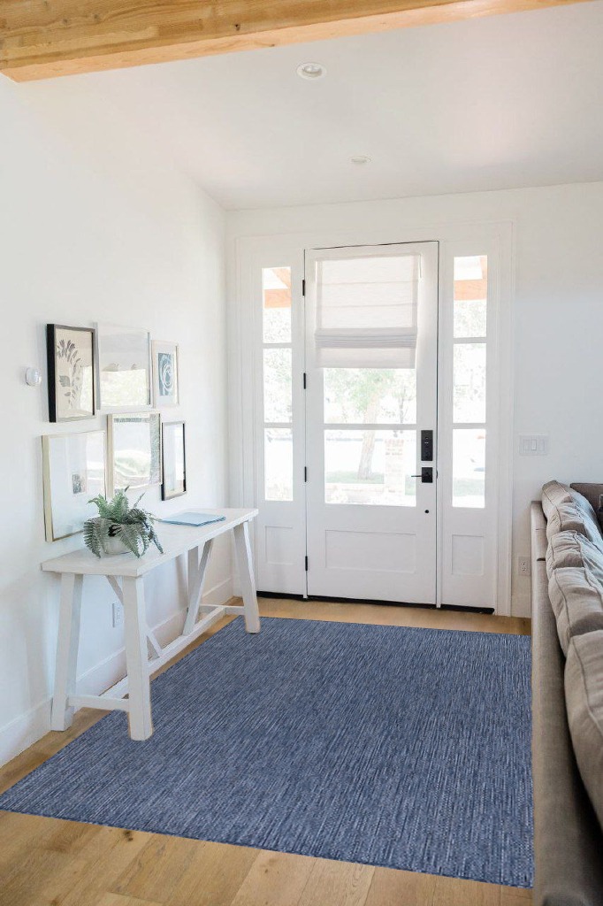 Rug ideas in White Scandinavian Entryway