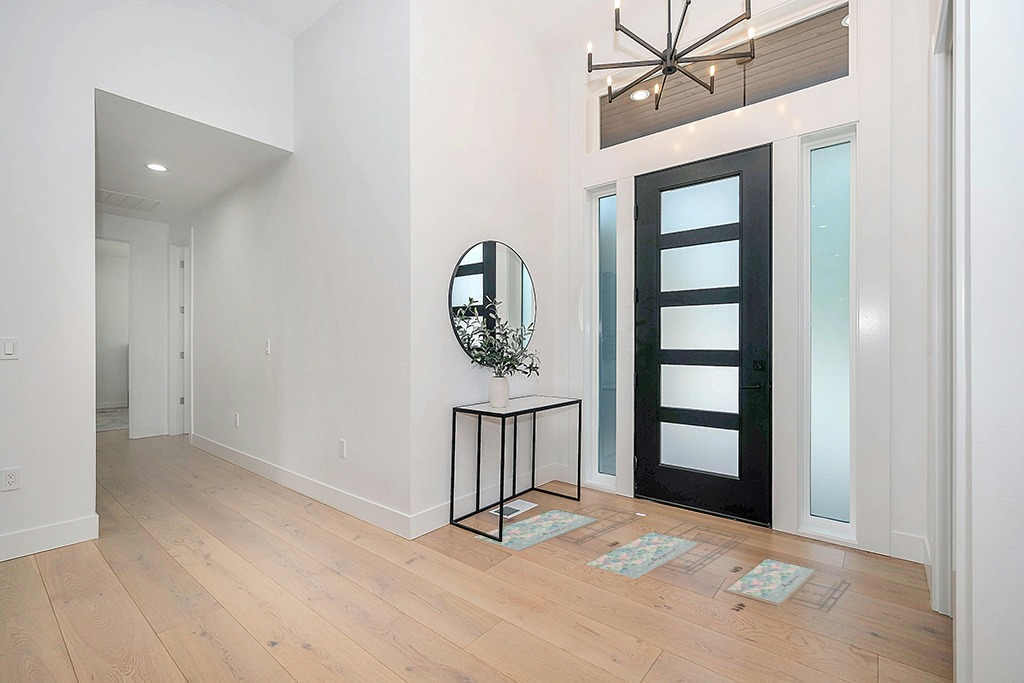 Christmas rug ideas in Modern White Entryway