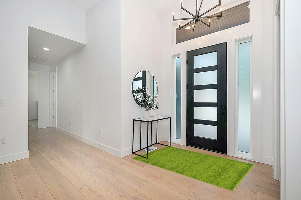 Modern area rug ideas in Modern White Entryway