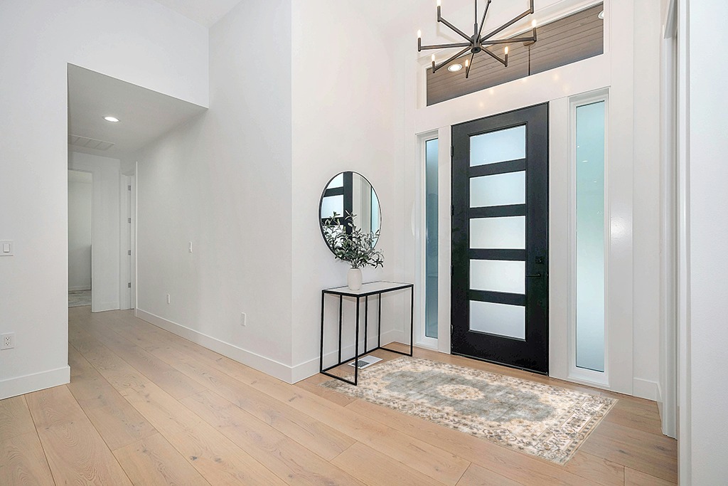 Entryway rug ideas washable in Modern White Entryway