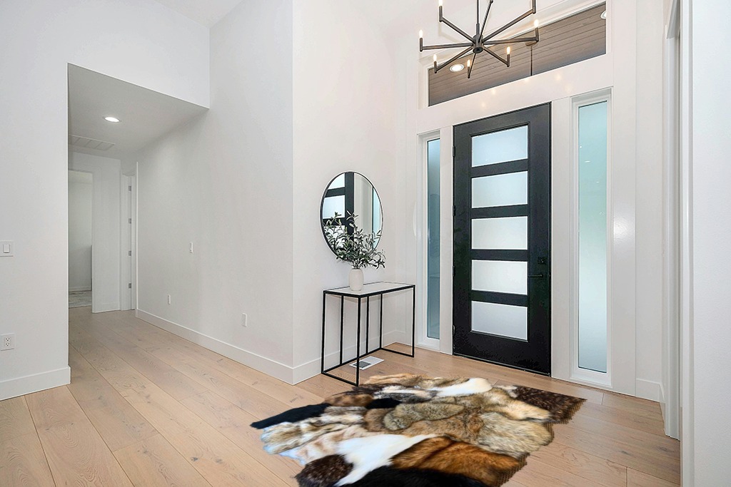 Bear rug ideas in Modern White Entryway