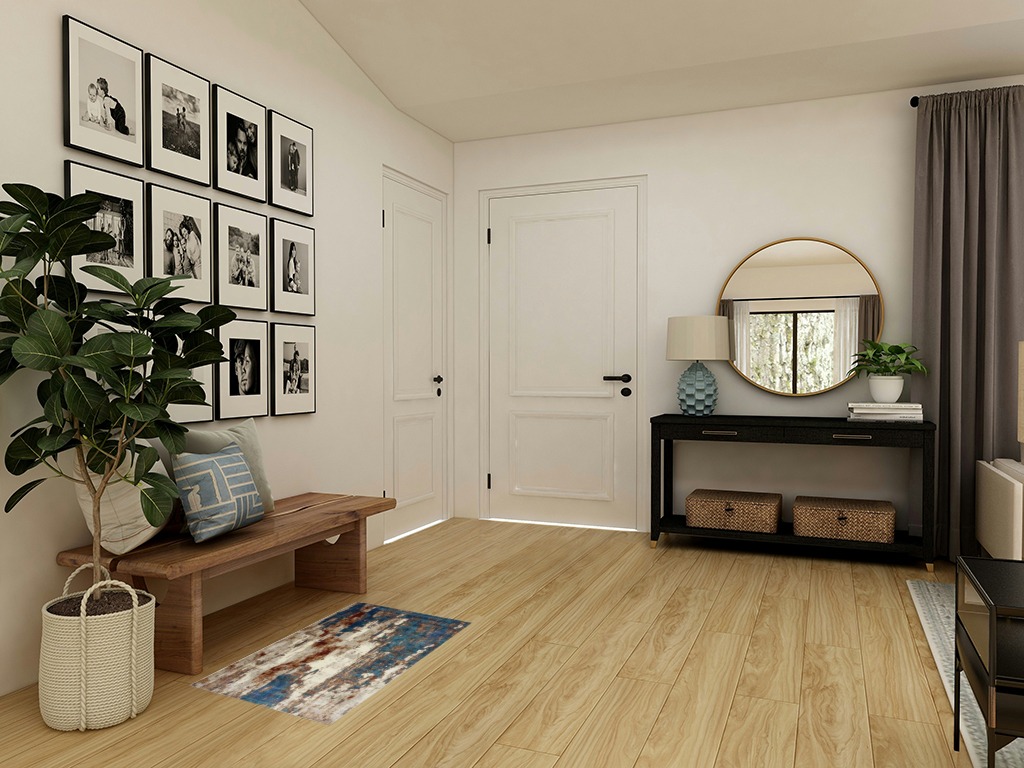 Rug ideas in Transitional Minimalistic Entryway