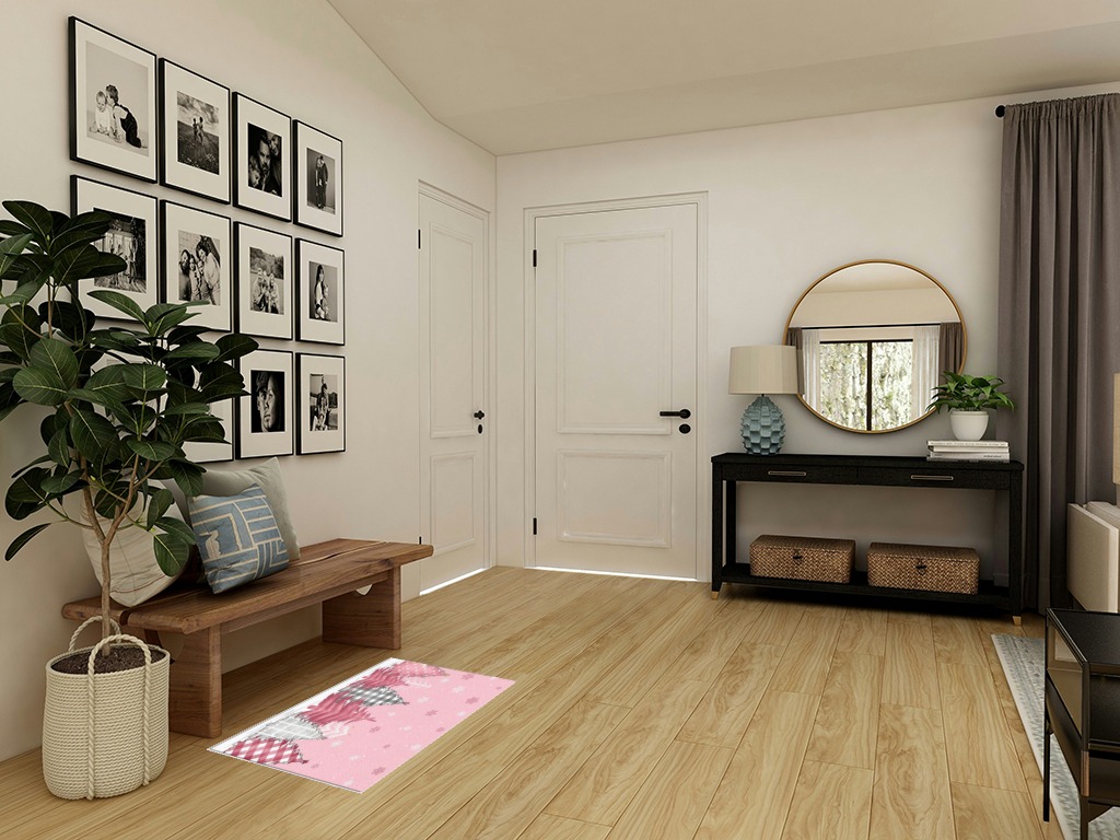 Christmas rug ideas in Transitional Minimalistic Entryway