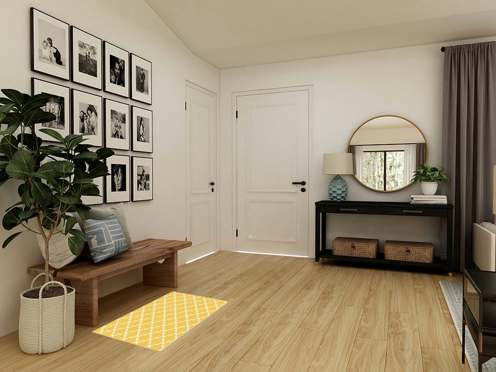 Area Rugs for Living Room, Geometric Patterned Moroccan Trellis Latticework Yellow and White Modern Indoor Anti-Fading Doormat Mat Door Mat for Hallway, Kitchen, Bedroom, Area Carpet Decor 2'x3' in Transitional Minimalistic Entryway