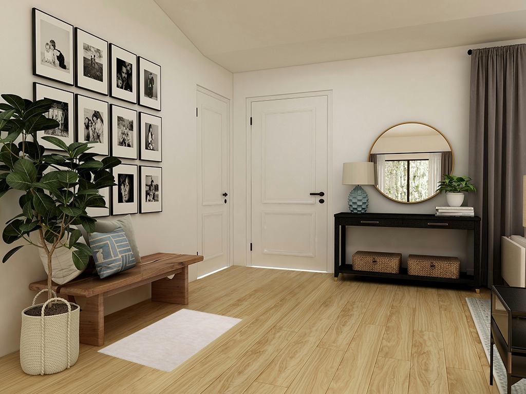 Entryway rug ideas washable in Transitional Minimalistic Entryway