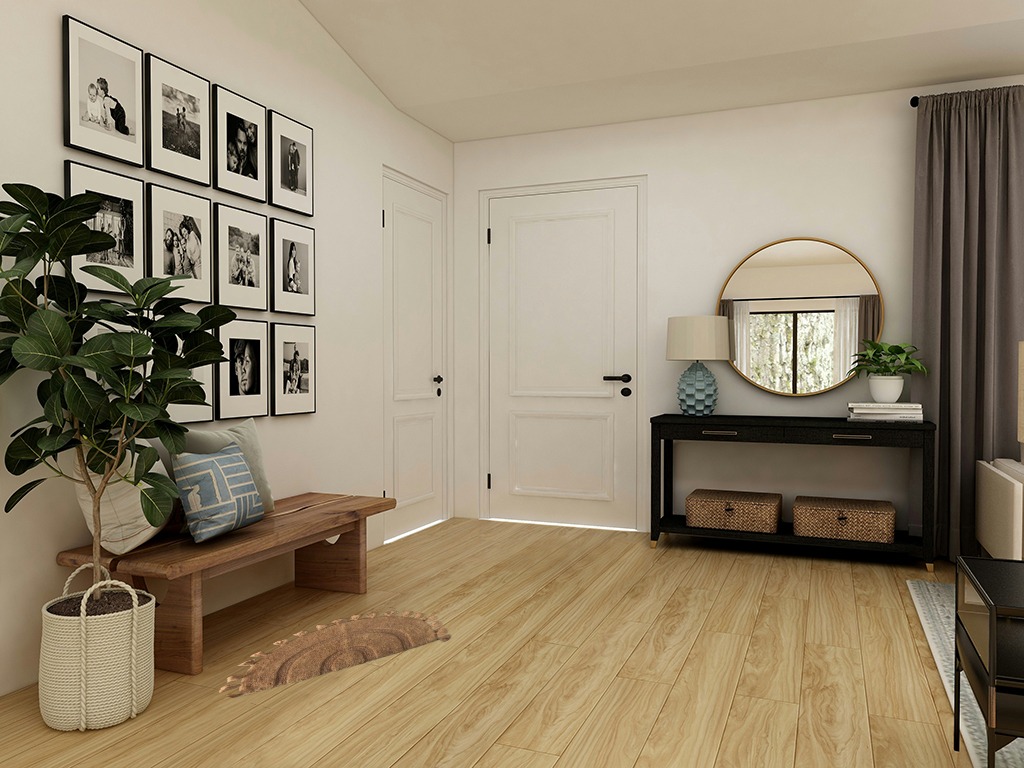 Boho rug ideas in Transitional Minimalistic Entryway