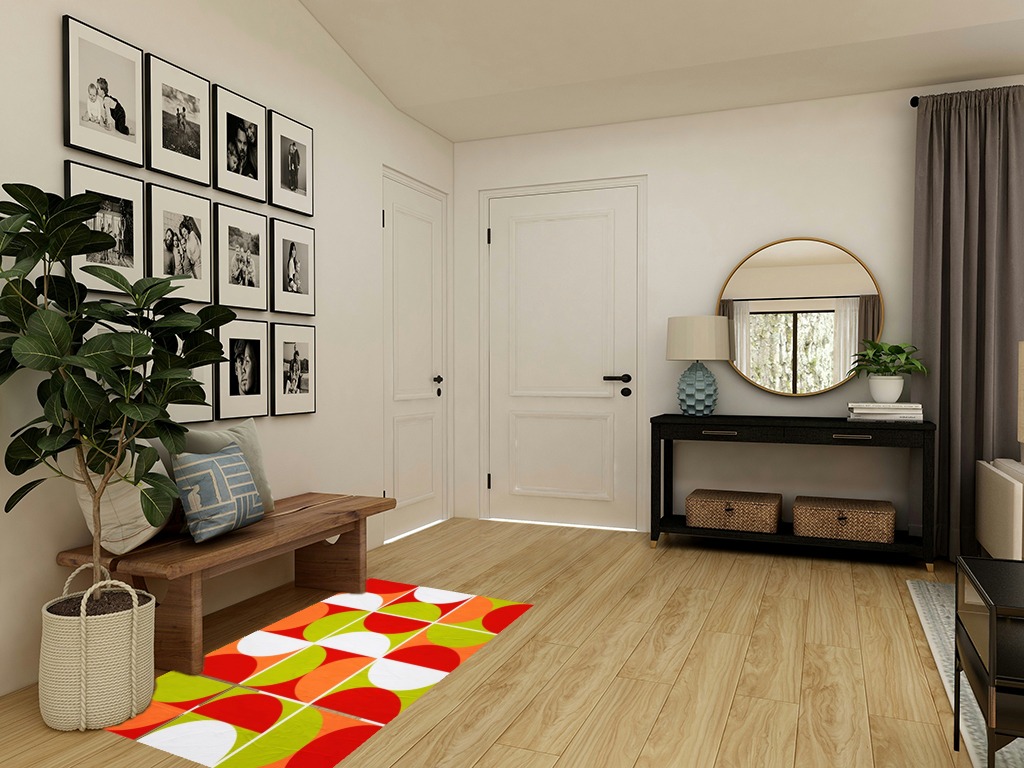 Entryway rug ideas in Transitional Minimalistic Entryway