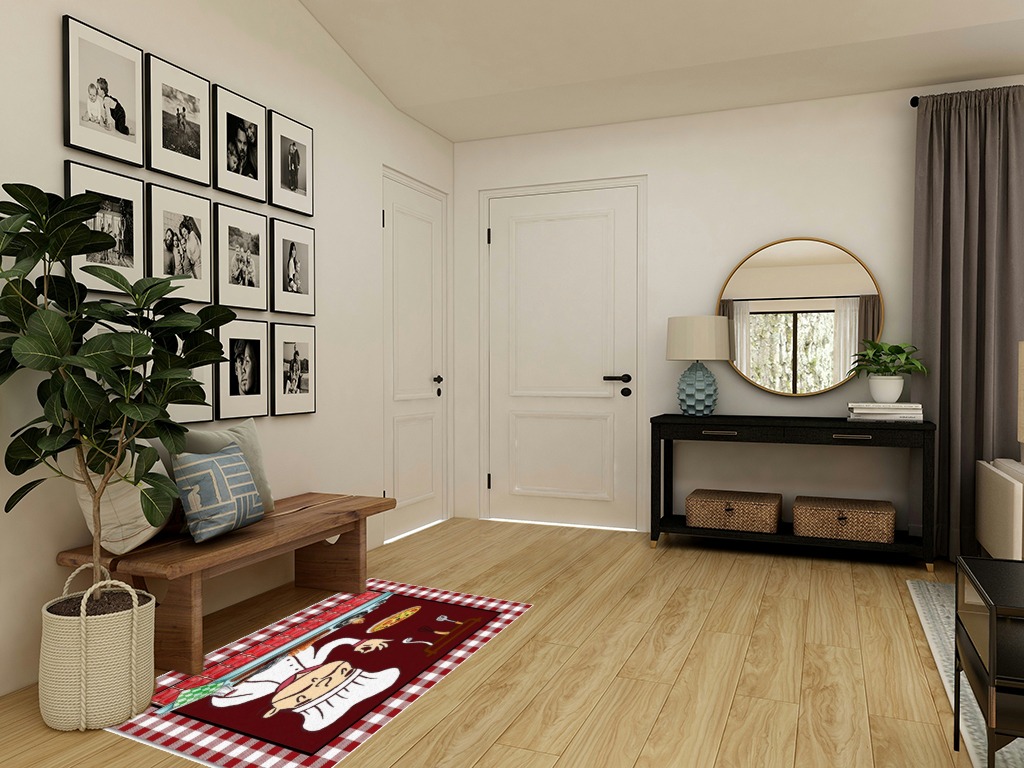 Entryway rug ideas in Transitional Minimalistic Entryway