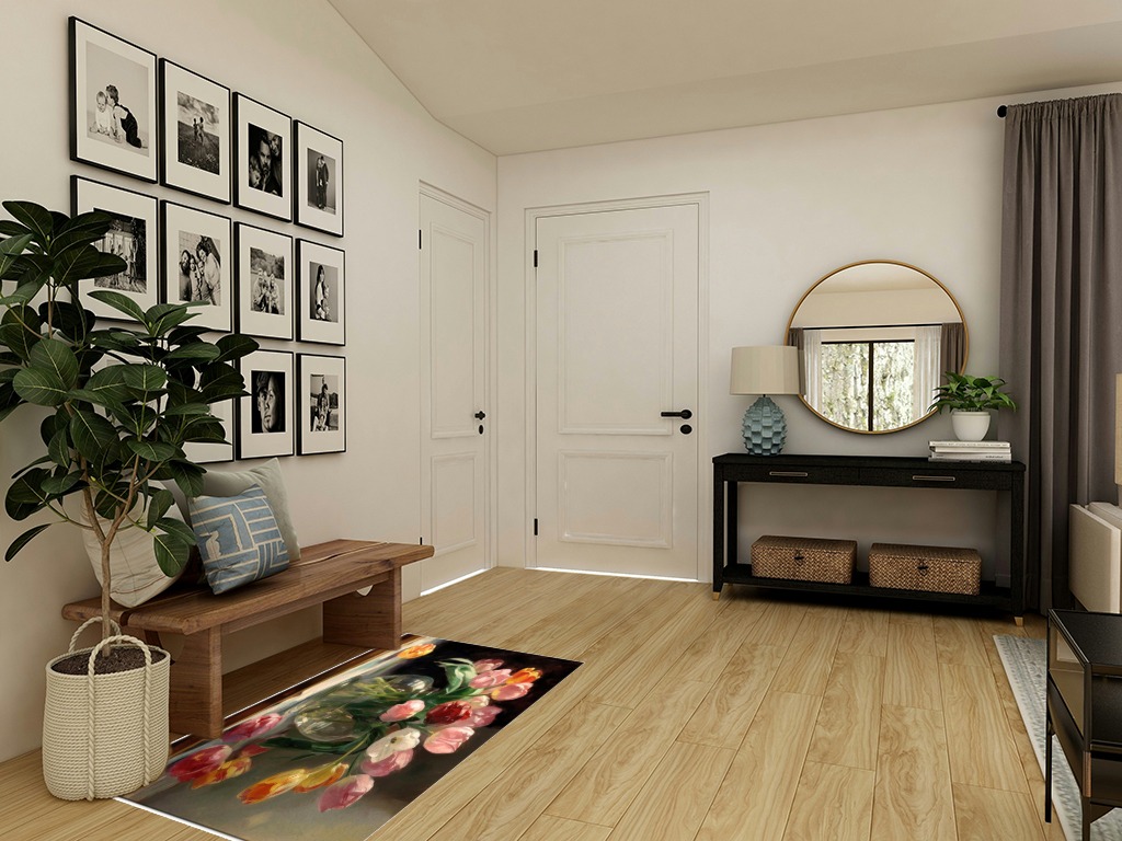 Entryway rug ideas in Transitional Minimalistic Entryway