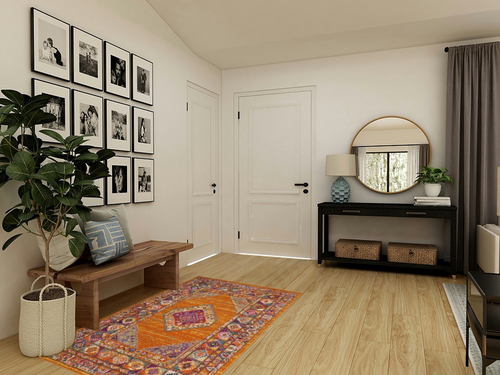 Entryway rug ideas in Transitional Minimalistic Entryway