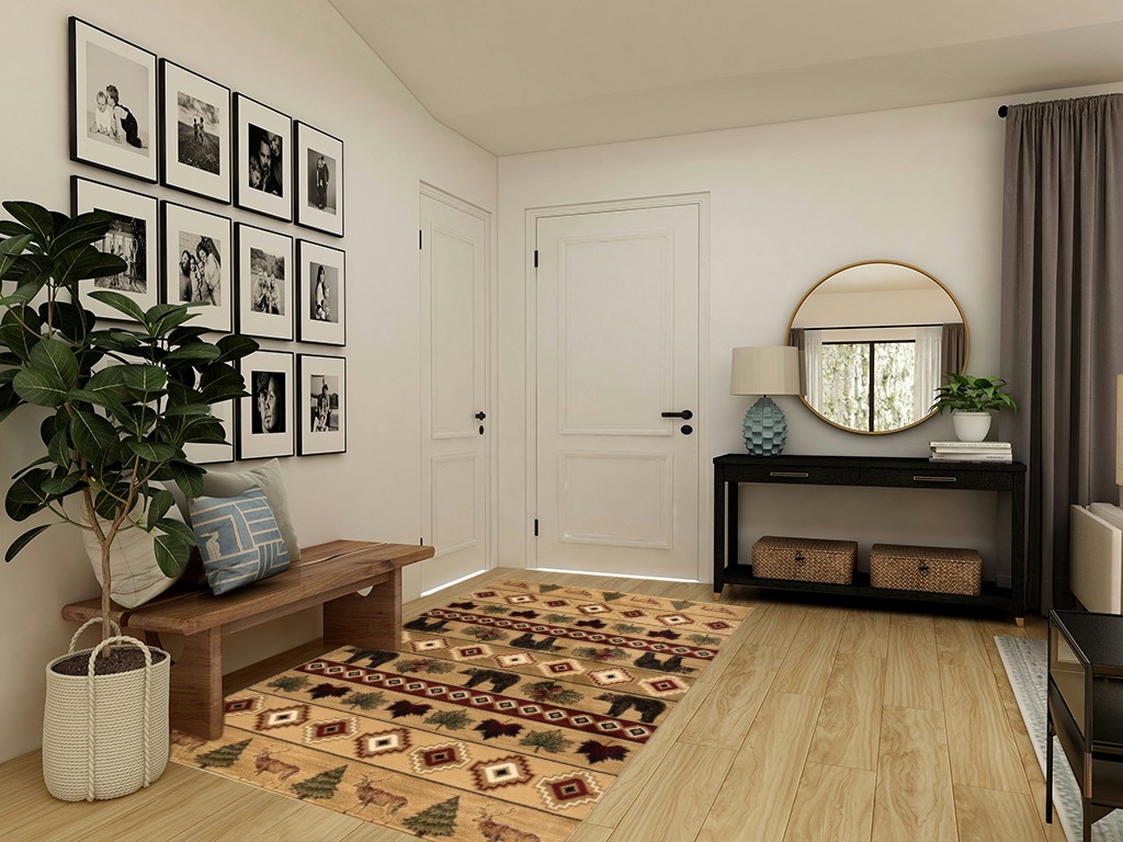 Atwell Southwestern Beige Rug Millwood Pines Rug Size: Rectangle 5'3" x 7'6" in Transitional Minimalistic Entryway