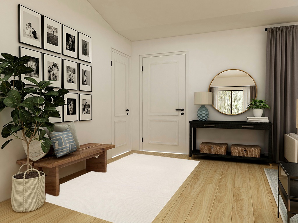 nuLOOM Ago Geometric Wool Area Rug, 5x8, Cream in Transitional Minimalistic Entryway