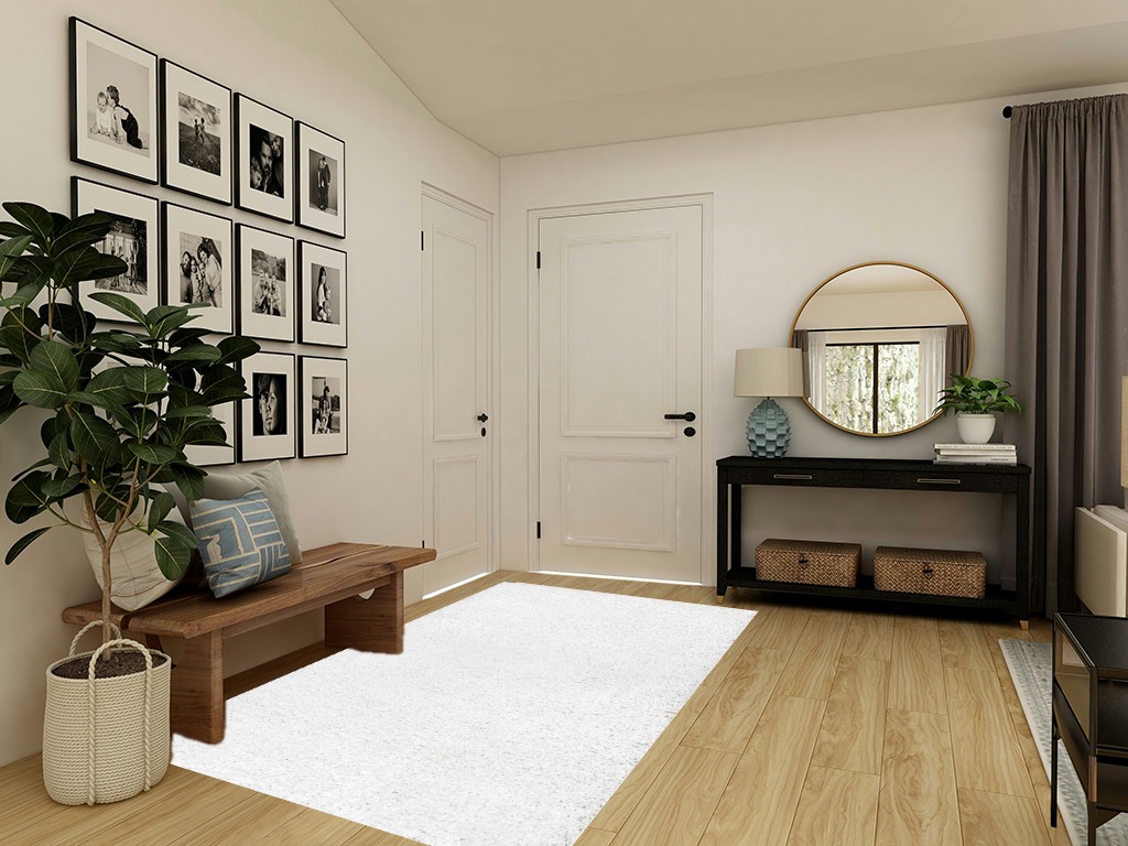 nuLOOM Marleen Contemporary Shag Area Rug, 5x8, Off White in Transitional Minimalistic Entryway