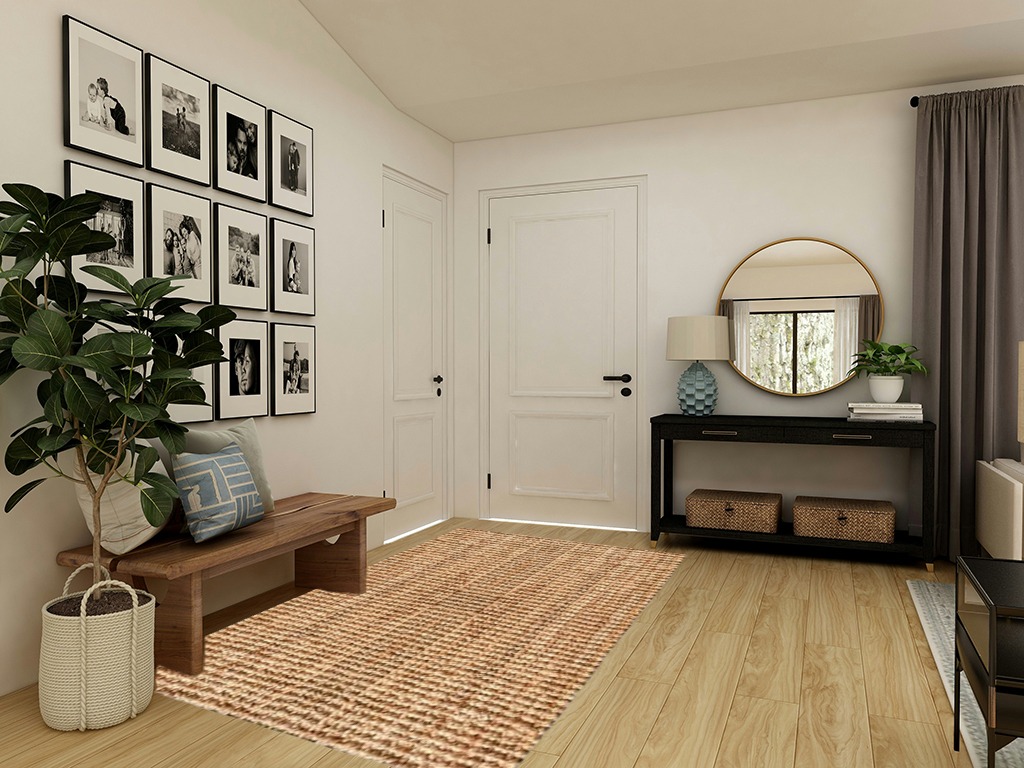 Delara Hand Woven Farmhouse Jute Area Rug, Tight Boucle Jute Rug, 5' x 8', Natural in Transitional Minimalistic Entryway