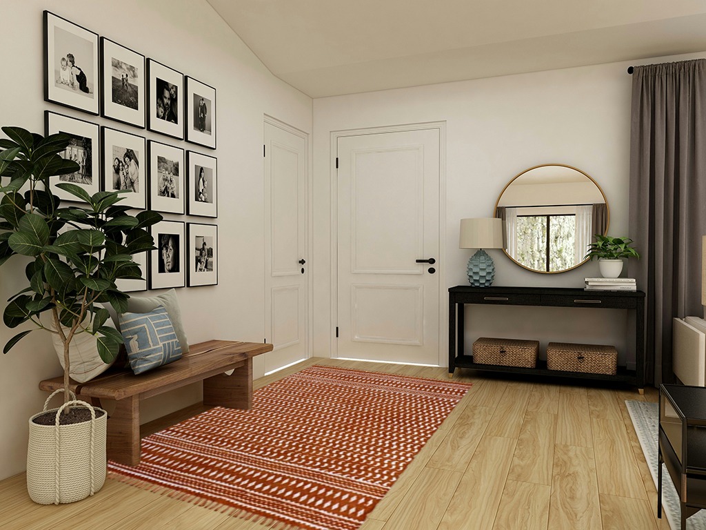 CASAVANI Area Rug 5x8 Kilim Rug Handmade Boho Rug Geometric Rug Red Beige Cotton Area Rug Easy Washable Rug Flatweave Rugs for Small Bedroom Rug Living Room Kitchen Bathroom Laundry Room in Transitional Minimalistic Entryway