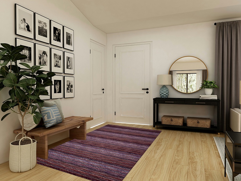 SAFAVIEH Himalaya Collection Area Rug - 5' x 8', Purple & Multi, Handmade Wool, Ideal for High Traffic Areas in Living Room, Bedroom (HIM702A) in Transitional Minimalistic Entryway