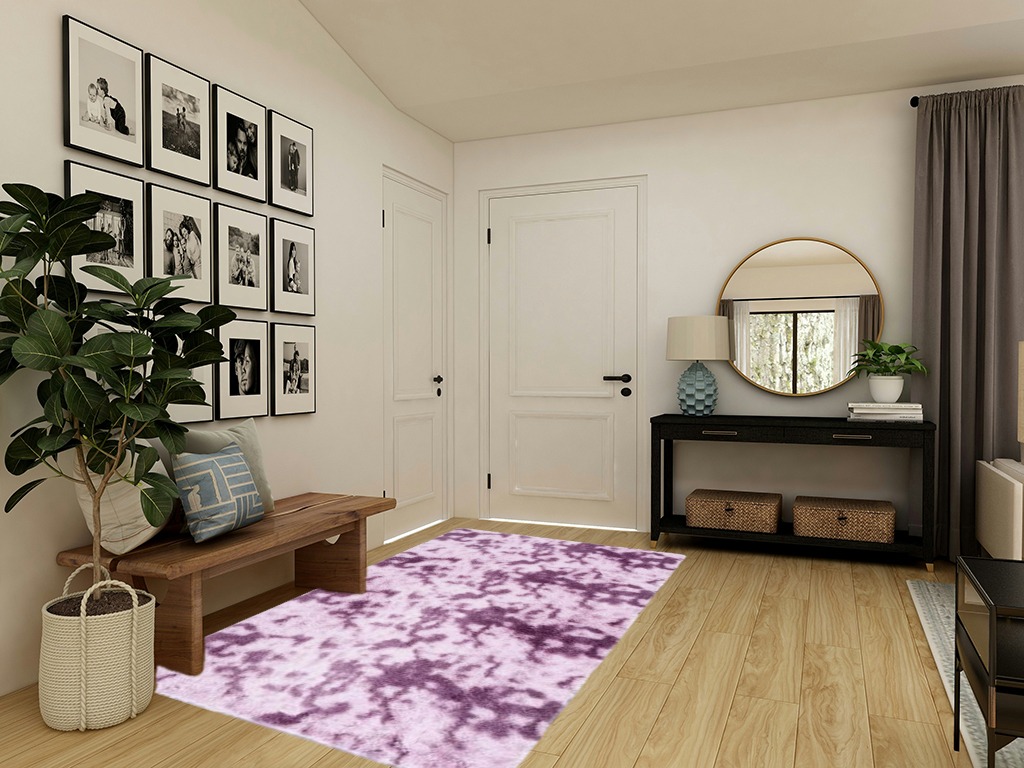 SAFAVIEH Rainbow Shag Collection Area Rug - 5' x 7'6", Purple, Slip Resistant, 1.6-inch Thick, Ideal for The Living Room, Bedroom, Dining Room (RBO100V-5) in Transitional Minimalistic Entryway