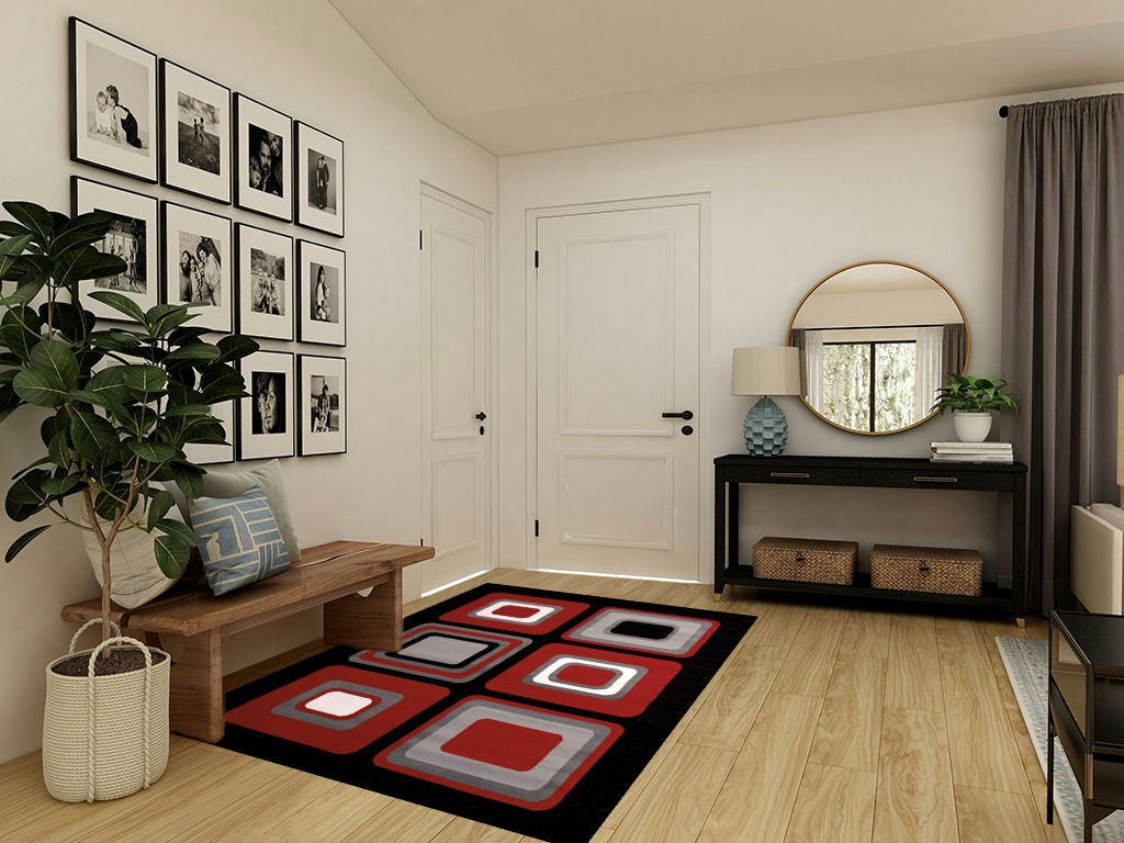 United Weavers Dallas Spaces Accent Rug in Transitional Minimalistic Entryway