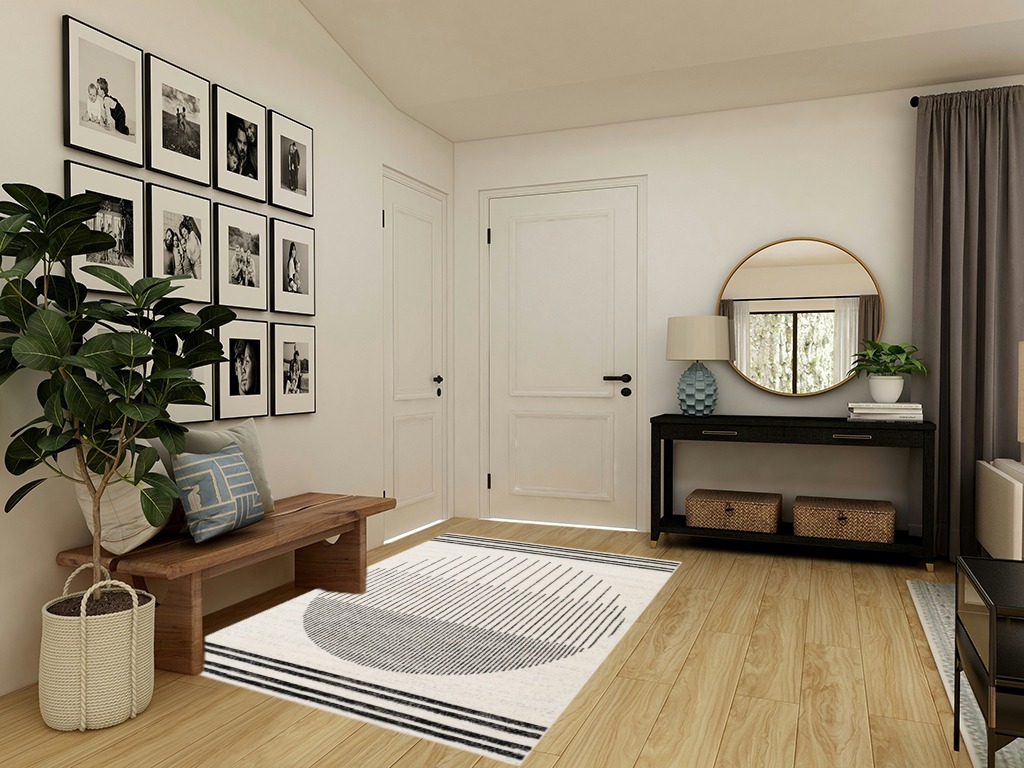 Artistic Weavers Jimina Black/Ivory 5 ft. x 7 ft. Indoor Area Rug in Transitional Minimalistic Entryway